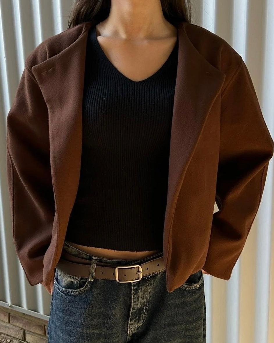 Asymmetria Mocha Jacket
