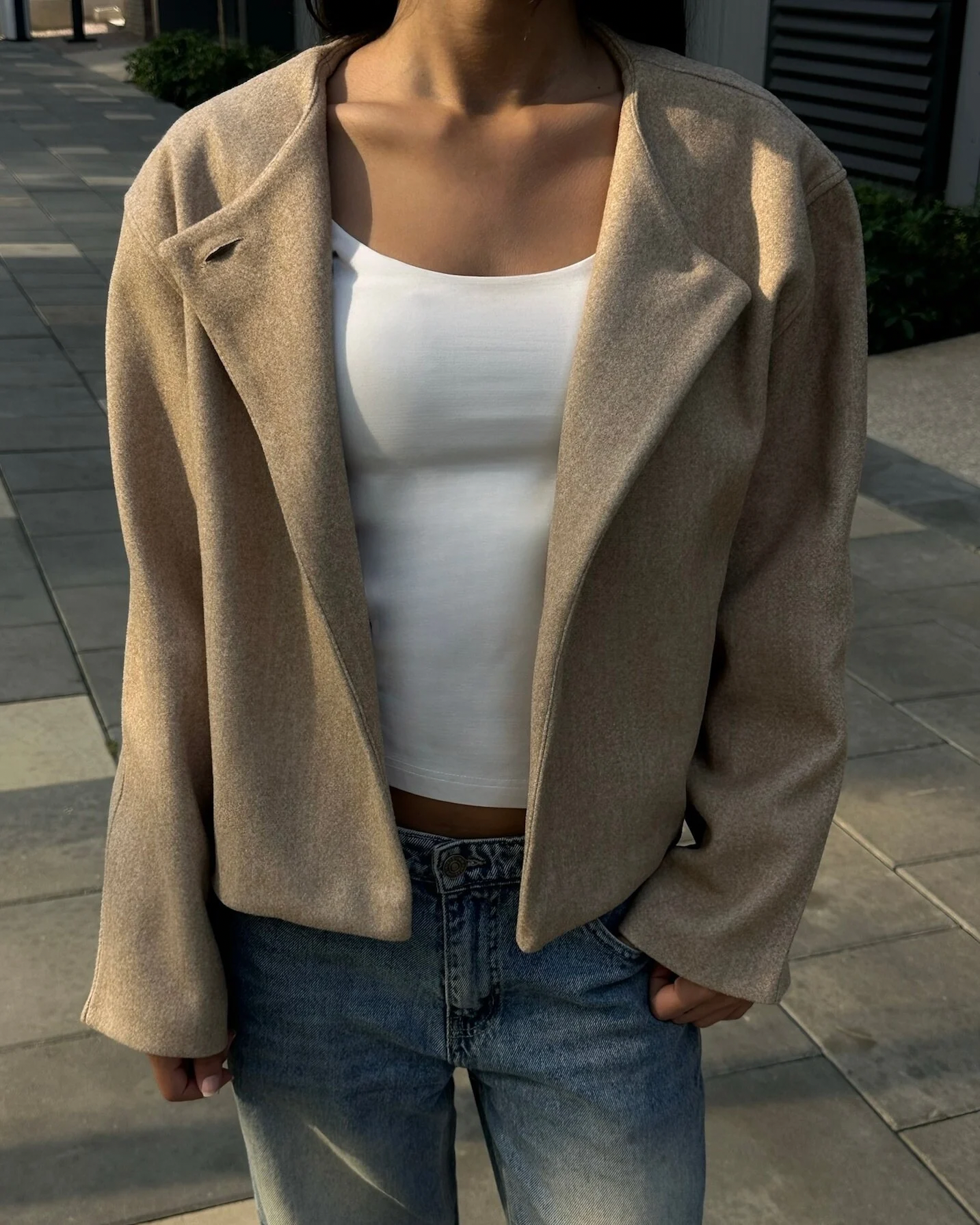 Asymmetria Créme Wool Jacket