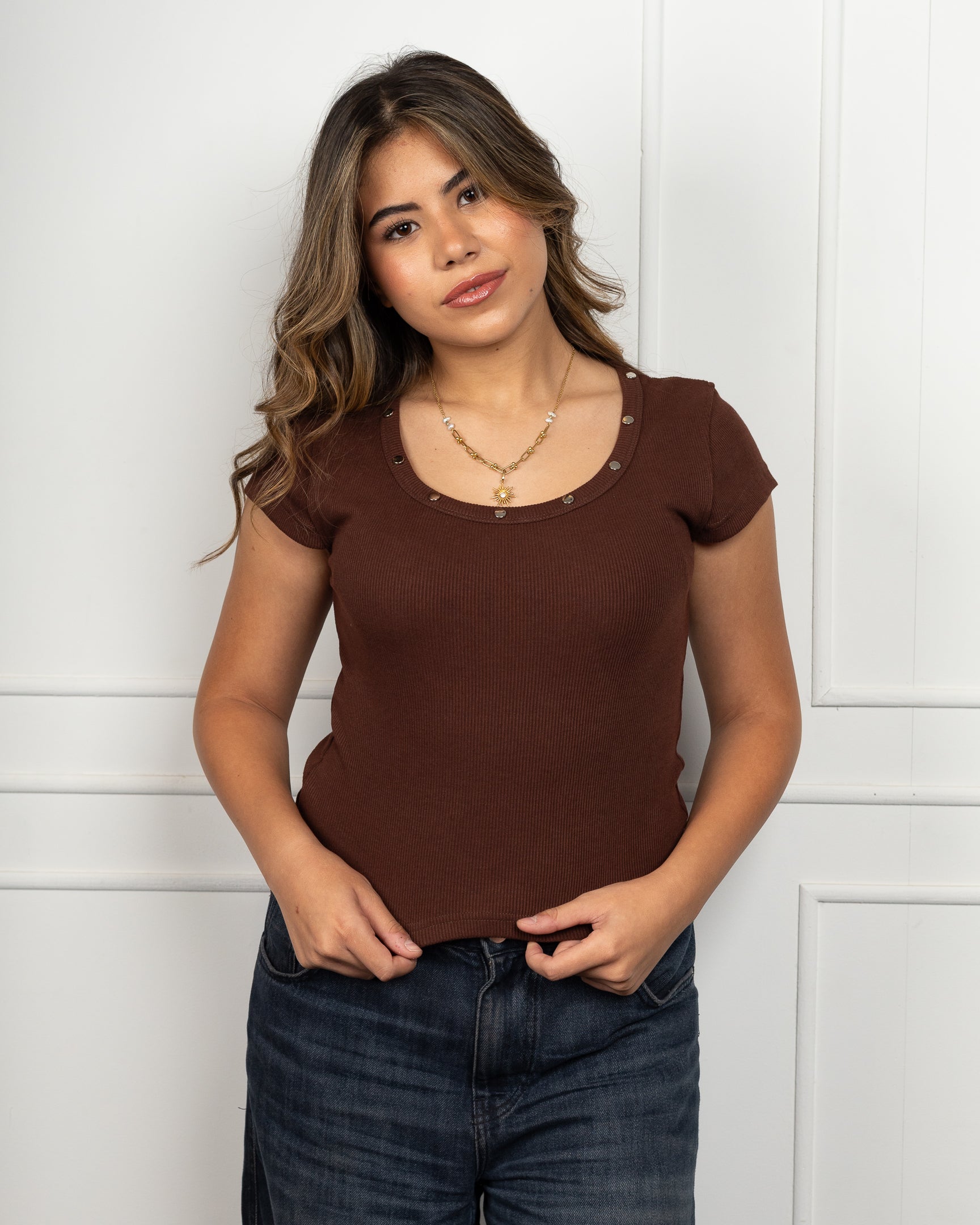 Daphne Mocha Top